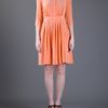 Tara Jarmon Pleated Dress in Orange - Lyst