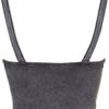 Topshop Denim Zip Bralet in Gray (light grey) - Lyst
