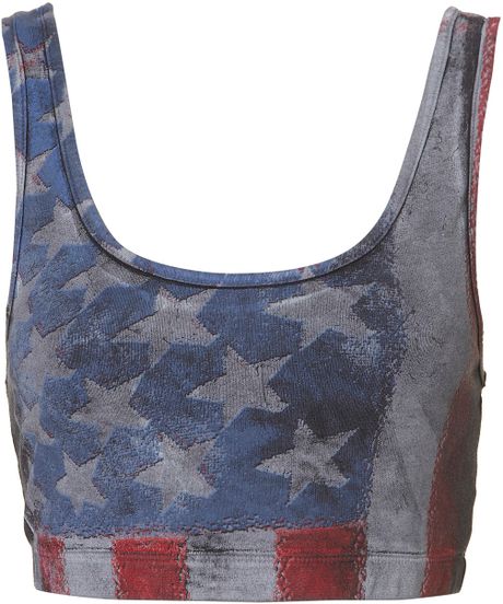 Topshop American Flag Bralet in Blue (multi) - Lyst