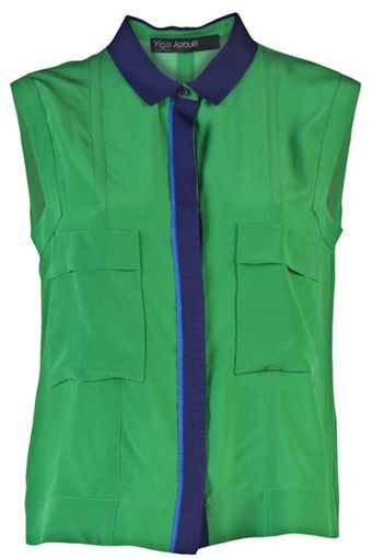  Sleeveless Color Block Top 
