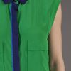 Yigal Azrouel Sleeveless Color Block Top in Green - Lyst