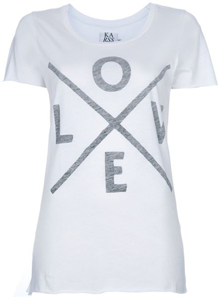 Zoe Karssen Love Tshirt in White - Lyst