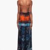 Balmain Long Printed Silk Dress in Multicolor (orange) - Lyst