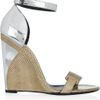 Bottega Veneta Karung and Metallic Leather Sandals in Brown - Lyst
