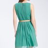 Calvin Klein Belted Chiffon Dress in Green (spearmint) - Lyst