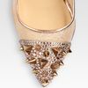 Christian Louboutin Picks Co Crystal Stud Embellished  Leather Pumps in Gold (nude) - Lyst