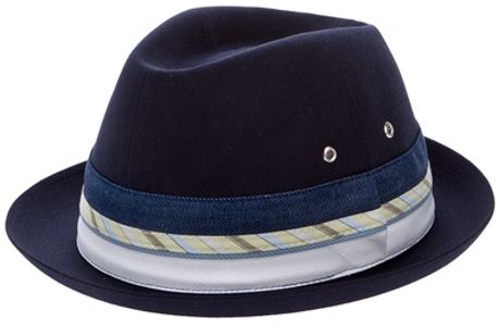 Comme Des Garçons Stripe Hat in Blue for Men - Lyst