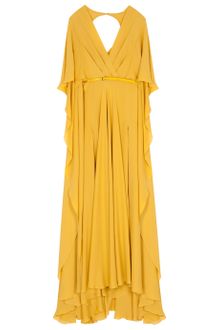 Elie Saab Silk Crep Ss W Slit Dress 14 - Lyst
