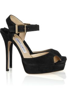 Jimmy Choo Linda Suede Sandals - Lyst