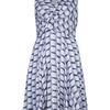 L'agence Printed Sleeveless Dress in Gray (grey) - Lyst