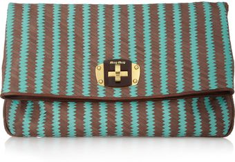  Woven Leather Clutch 