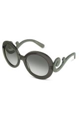 Prada Swirled Temple Large Frame Sunglasses