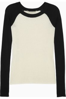 Reed Krakoff Merino Wool and Silk Baseball Sweater - Lyst