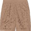 Stella Mccartney Lace Shorts in Brown - Lyst