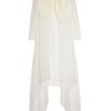 The Row Sorrento Silktwill and Silkchiffon Jacket in White (ivory) - Lyst