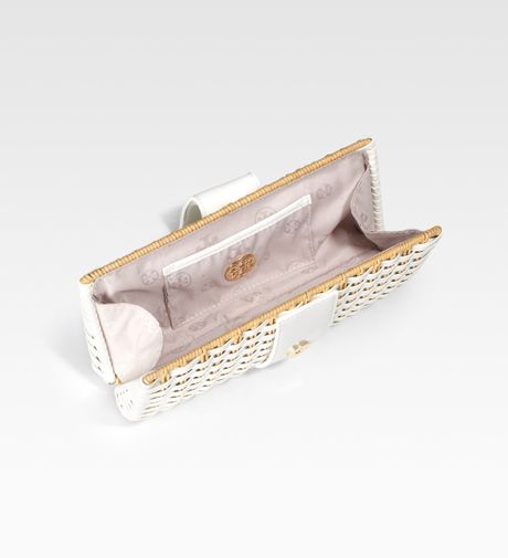 tory burch patent leather clutch