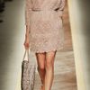 Valentino Cotton Lace Dress in Beige (powder) - Lyst