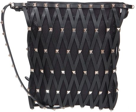Valentino Rockstud Shoulder Bag in Black - Lyst