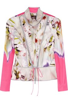 Vera Wang Printed Stretchcotton Jacket - Lyst
