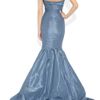 Zac Posen Strapless Taffeta Fishtail Gown in Blue - Lyst