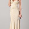 Zac Posen Duchess Satin Gown in Gold (champagne) - Lyst