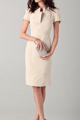 Zac Posen Short Sleeve Dress with Neckline Detail