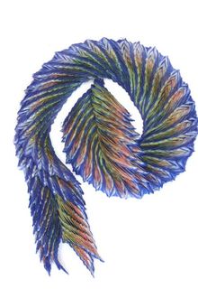 Anne Selby Fibonacci Boa Lime Green Blue and Orange - Lyst