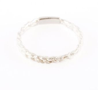 Ayako Kanari Magnitude Plait Thin Ring Silver - Lyst