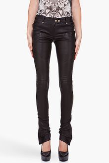 Balmain Leather Front Pocket Pants - Lyst