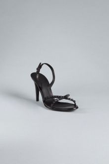 Bottega Veneta Black Leather Studded Heeled Sandals - Lyst