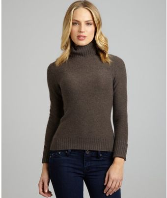  Cigar Cashmere Insideout Seam Turtleneck 