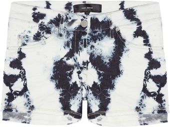 Isabel Marant Irox Tiedyed Stretchdenim Shorts - Lyst