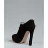 Miu Miu Black Suede Zip Back Platform Booties in Black - Lyst