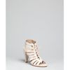 Pour La Victoire Taupe Leather Cora Laceup Caged Sandals in Beige (taupe) - Lyst