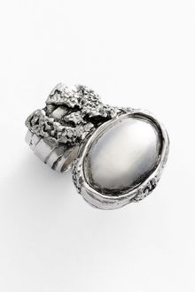 Yves Saint Laurent Arty Oval Metal Ring - Lyst