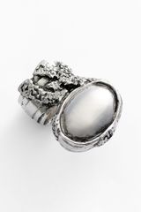 Yves Saint Laurent Arty Oval Metal Ring