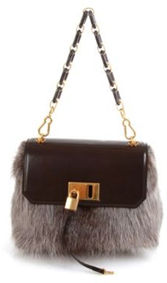 Marc Jacobs Putty Castro Fur Handbag - Lyst
