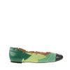 Charlotte Olympia Palma Ballerina Shoes in Multicolored Suede and Black Leather in Green (multicolored) - Lyst