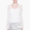 Helmut Lang White Arid Crepe Sweater in White - Lyst