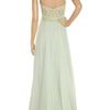 Marchesa Beaded Silk Chiffon Gown in Green - Lyst