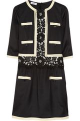 Moschino Satintwill And Lace Dress