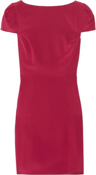  Openback Silk Crepe De Chine Mini Dress 