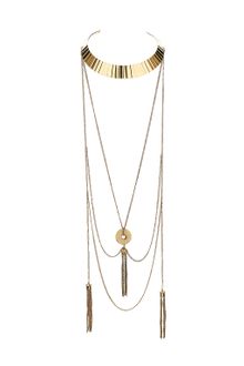 Topshop Torque and Tassel Body Cover Necklace - Lyst