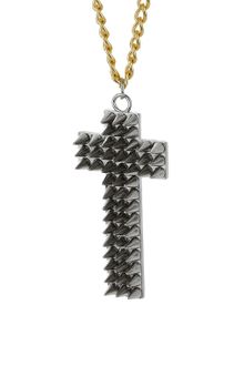 Topshop Premium Spike Cross Necklace - Lyst