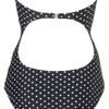 Topshop Tall Polka Dot Swimsuit in Blue (navy blue) - Lyst