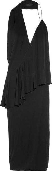 Alexander Wang Asymmetric Jersey Dress in Black - Lyst
