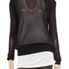Alexander Wang Hooded Mesh Top in Black - Lyst