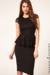 Asos Petite Exclusive Lace Peplum Top