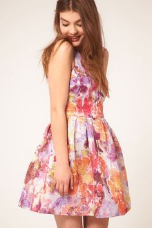 ASOS Collection Asos Lantern Dress in Darling Buds Print - Lyst