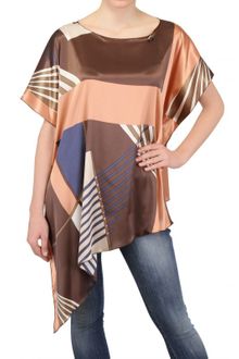 F&mme Asymmetrical Techno Satin Top - Lyst